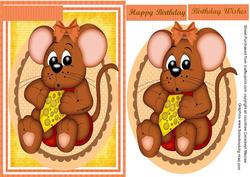Cute Mouse with Cheese