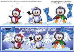 Snow Penquins and Snowman