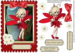 Beautiful Fairy Fae in Red