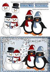 Friendly Penquins and Snowmen
