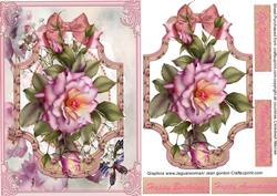 Roses in a Pink Frame