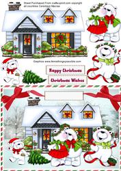 Holiday Snowbears Getting Ready for Christmas