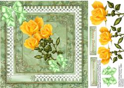 Beautiful Spray of Yellow Roses