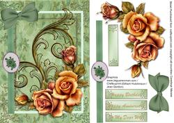Bronze Swirl and Roses