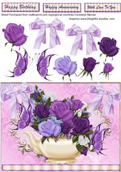 Lilac Roses in a Teapot