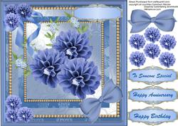 Beautiful Blue Dahlia Flowers