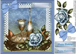 Blue Roses and Wine