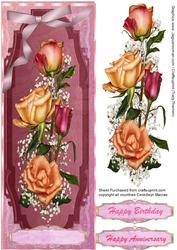 Roses on a Blush Pink Mat
