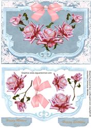 Cameo Rose in a Blue Frame
