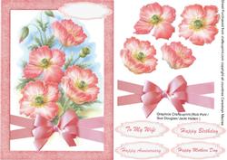 Beautiful A5 Pink Poppies