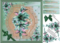 Lovely Green and Pink Winter Lillies