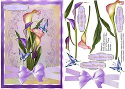 Beautiful Calla .lillies and Butterflys