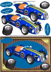 Lovely Blue Racing Car