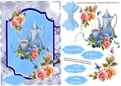 Lovely Tea Time Break (blue )