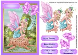 Beautiful Fairy Sitting on a Tree Stump