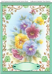 Lovely Pansy's in a Flower Frame