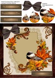 Autumn Bird with Acorns