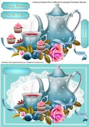Lovely Time for Tea in Blue .