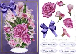 Beautiful Lillies and Pink Rose