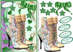 Lucky Me in My Green Paisley Boots