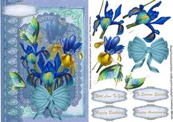 Lovely Blue and Yellow Irises of Joy