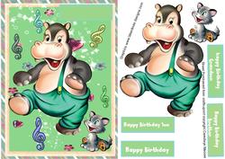 Lovely Happy Dancing Hippo