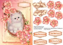 Little Kitty in the Flowers