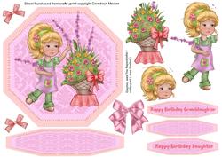 The Little Gardener Girl ( Easel Card )