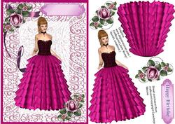 Beautiful Ball Gown in Magenta