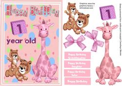 Happy Birthday 1 Year Old Girl