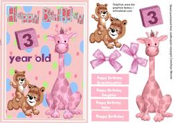 Happy Birthday 3year Old Girl