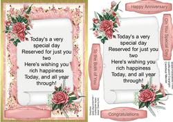 Lovely Anniversary Card Front with Verse
