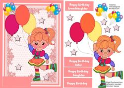 Rainbow Girl with Her Balloons