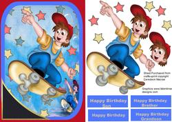 Happy Birthday Skateboard Boy