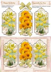Beautiful Summer Flowers on a Plaque