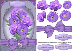 Beautiful Lilac Roses and Asters.