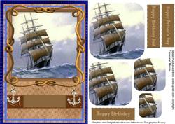 Sailing Ship on the High Seas (pyramarge)