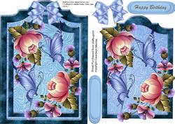 Lovely Pink Flowers on a Double Frame