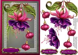 Stunning Fushia Pea and Lace