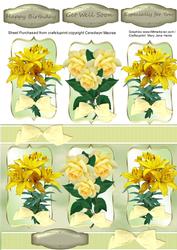Lovely Lemon Flowers and Pale Green Plaque