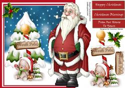 Jolly Santa Waiting for Christmas