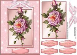 Beautiful Pink Roses Ona Double Frame
