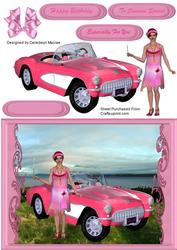 The Flapper Girl and Her Pink Sports Car