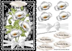 Lovely Card Front in Black and White