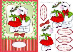 Lovely Kissing Christmas Bears