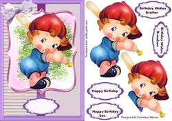 Lovely Cute Baseball Boy
