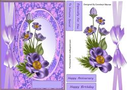 Beautiful Lilac and Pink Card Front