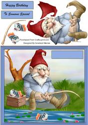 Gnome Fishing for His Tea