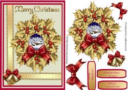 Lovely Christmas Wreath and Village