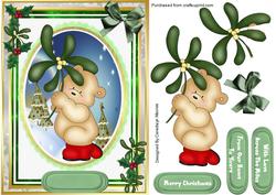 Lovely Christmas Mistletoe Bear